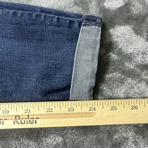 Hudson Jeans Womens 28 Blue Dark Wash Slim Straight Stretch Raw Hem RN 107906‎ - Picture 12 of 13